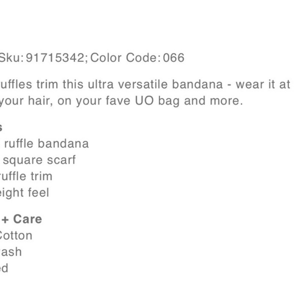 Urban Outfitters Blue Ruffle Bandana Scarf- Cottage Core bandana - Picture 4 of 4